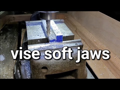 Machining aluminum soft jaw inserts for 6" vise