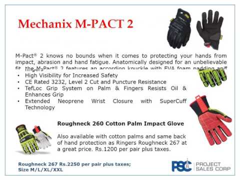 PSC Impact Glove Range GuideBook   2017