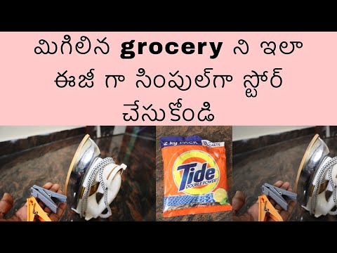 bottle fill చేయగా మిగిలిన grocery ని పాడవకుండా ఇలా స్టోర్ చేయండి  How to pack grocery/ kitchen hacks