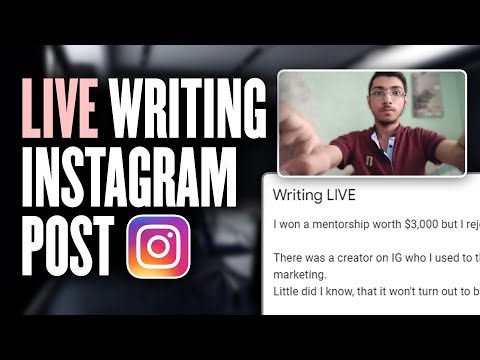 How I Create My Instagram Content (LIVE Writing)