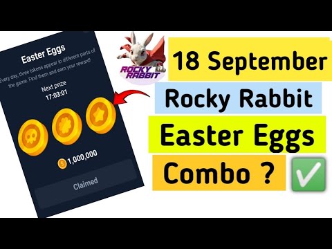 rocky rabbit new easter egg combo 18 september | daily combo today rocky rabbit easter eggs | enigma