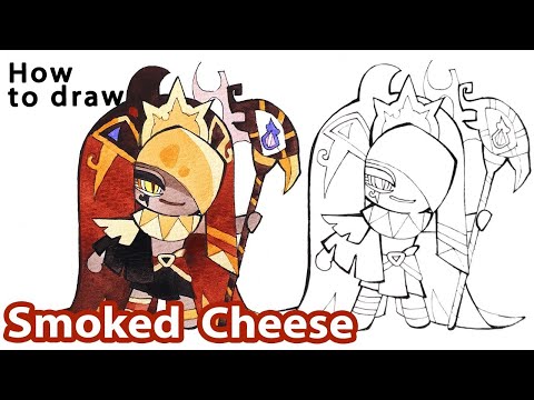 How to draw Smoked Cheese | Cookie Run Kingdom | Coloring included