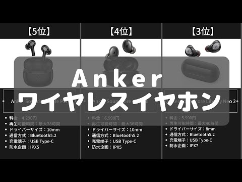 【最強コスパ】AnkerのワイヤレスイヤホンAmazonおすすめランキング10選【2022年】