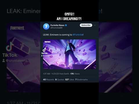 EMINEM IN #FORTNITE!?! Via:FortniteBR & FNBRintel on #twitter #eminem  #FortniteLeak #fortniteNews