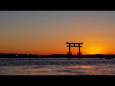 【タイムラプス】弁天島海浜公園から夕陽を撮影してきた