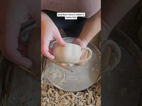 Attaching a handle #NowWhatPotteryWorks #Mug #PumpkinMug #PotteryProcess #FallMug #Art #AutumnMug