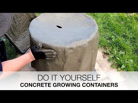 DIY Concrete Growing Containers Using Fabric Pots & Portland Cement