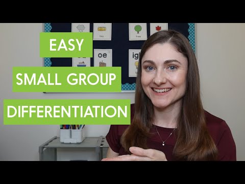 How to Make Differentiation in Small Groups Easier