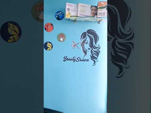 Meesho finds the best wall stickers for beauty salon #meesho #meeshohaul #shortsviral #walldecor