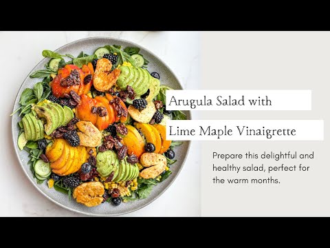 Arugula Salad with Lime Maple Vinaigrette | Cooking with Zahra