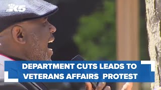 Veterans Affairs employee protest brings attention to  department cuts