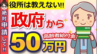 【知らないと損！】政府が高齢者へ50万円支給！申請しないと貰えない給付金・助成金制度5選！