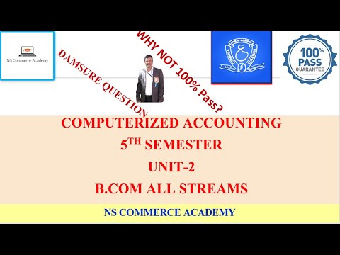 COMP ACC IMP2 - COMPUTERIZED ACCOUNTING - 5TH SEMESTER - B.COM ALL STREAMS- O.U