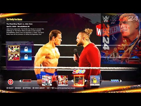 Wrestlemania 36 | John Cena vs Fiend Bray Wyatt | WWE 2K24 Games | Neon Nights