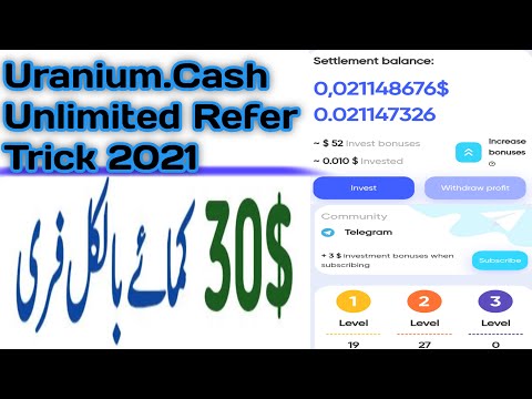 Uranium.cash Refer Unlimited-Earn Money Online without investment-make money without investment web