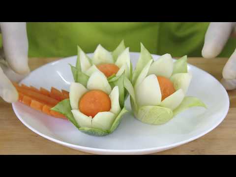 Cucumber Flower- Vegetable Carving