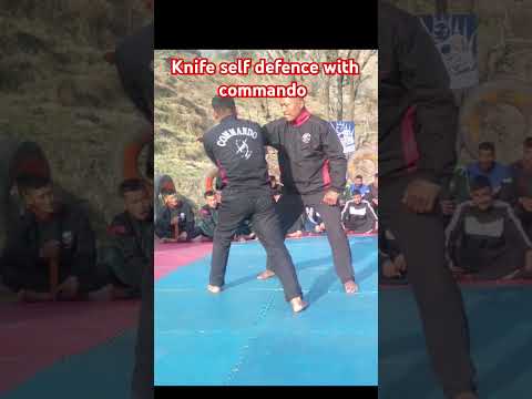 Knife self defence with commando | Knife attack | indianarmy self defence #shorts #subscribe