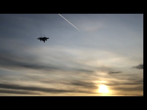 F-15 SUNSET FLYBY