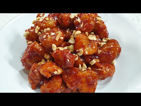 Sweet and Spicy Chicken recipe (Korean Style: Dakgangjeong)