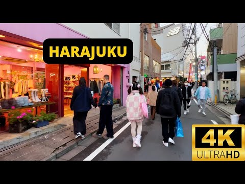 TOKYO, JAPAN 🇯🇵 [4K] HARAJUKU — 1 HOUR Walking Tour