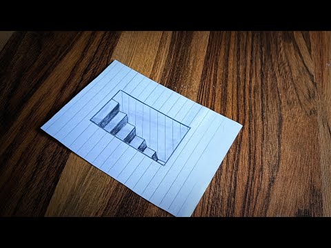 How to draw 3D Steps/3D Drawing easy step by step