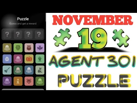 November 19 Agent 301 Puzzle Today combo #agent301