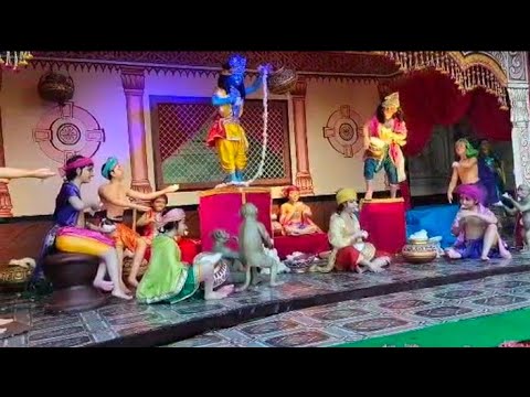 Krishna Leela  | पूतना वध बाल कृष्ण लीला | पूतना वध की झाँकी प्रेम मन्दिर🛕🛕वृन्दावन #putnavadh