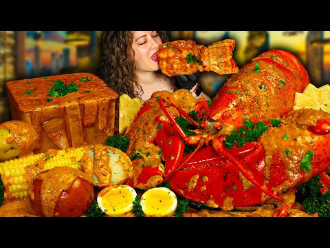 MASSIVE KING LOBSTER 🦞 Will Leave You SPEECHLESS! 🤯 ASMR Mukbang | Epic Juicy Feast 🍋🔥