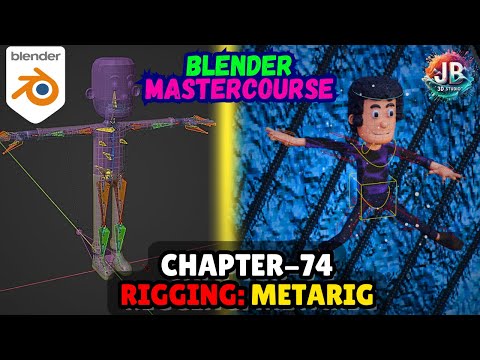 BLENDER MASTERCOURSE: Chapter-74: Character Rigging: Creating a METARIG #3d #blender #b3d