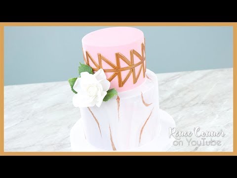 Geometric & Marble Effect Cake | Renee Conner