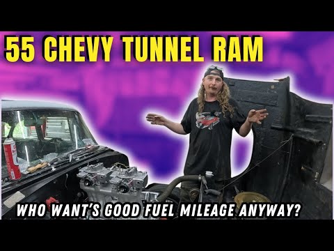 MORE POWER, MORE FUN! 55 Chevy Gets An Untested Tunnel Ram 2 Days Before 1000 More miles!