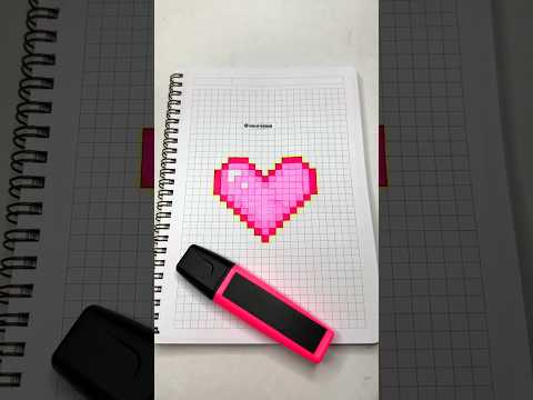 Heart Pixel Drawing 🩷                                        #pixel #pixelart #marker #artist