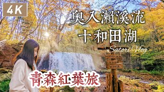 青森賞楓｜奧入瀨溪流紅葉好美♥十和田湖畔飯店開箱、3秒跨縣市、第一次吃螃蟹！｜日本旅遊、Satori日本生活