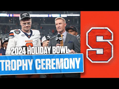 2024 Holiday Bowl: Full trophy ceremony following Syracuse's victory over Washington State