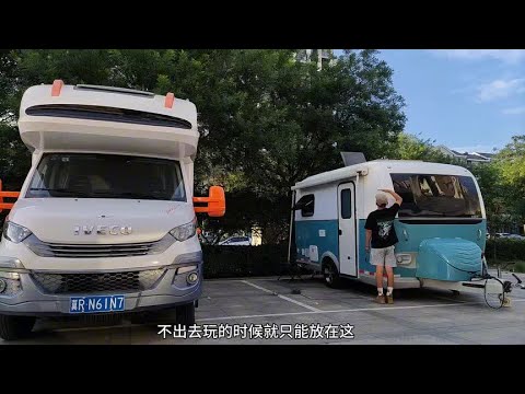 不到5个W的小房车，还要什么露营装备，直接一步到位！#拖挂房车