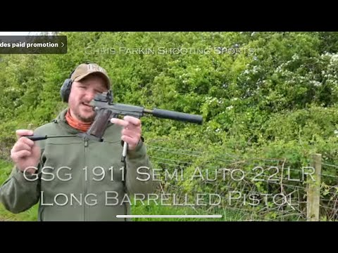 GSG 1911, 22 LR UK Legal Long Barrelled Semi Auto Pistol