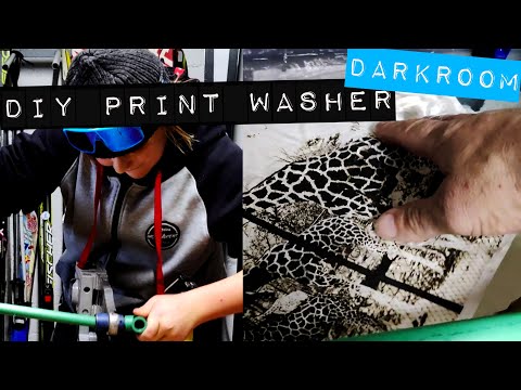 My son and I built a darkroom print washer!