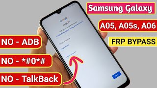 Without PC - Samsung A05, A05s, A06 FRP Bypass 2024 Android 13/14 Update✔️TalkBack Not Working