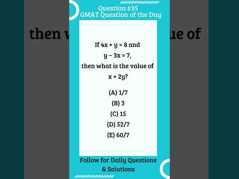 GMAT Question #gmat#gmatfocus #gmatprep  #shorts #maths #exam#gmatproblemsolving #onlinetutor