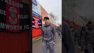 TOTTENHAM: The Squad Arriving at Tamworth: The Lamb Ground: Tamworth v Spurs: FA Cup Third Round