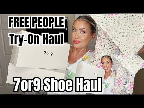 FREE PEOPLE TRY ON HAUL | 7or9 SHOE HAUL | HOTMESS MOMMA VLOGS