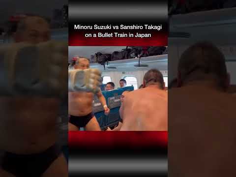 That Moment When Minoru Suzuki Comes & Wrestles on Your Bullet Train | #Wrestling #Shorts