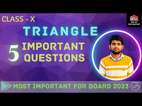 Class 10 Triangle Important Questions 2023 | Chapter 6 Triangle Previous Year Questions | #class10