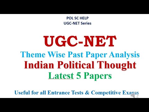 UGC-NET: Theme Wise Past  Year's Paper Analysis- Latest 5 papers - Indian Political Thought