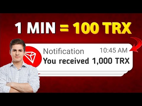 60 Minutes = 100 TRX ● new FREE Tron Claiming SITE ~ Earn Free TRON TRX @Yourcryptoinvestor