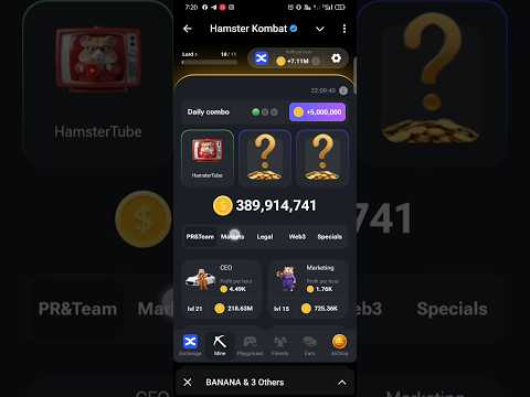 Today combo card | hamster daily combo 7th September| combo card hamster #hamster #telegram