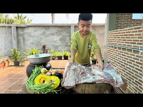 Yummy pork curry cooking - Country food cooking - Chef Seyhak