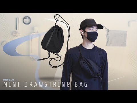 UNIQLO MINI DRAWSTRING BAG / Classic and Minimalist Drawstring Sling Bag - BPG_191