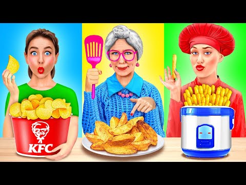 I OPENED A REAL KFC IN MY HOUSE! CRAZY EATING ONLY FRIED CHICKEN IN 24 HOURS!