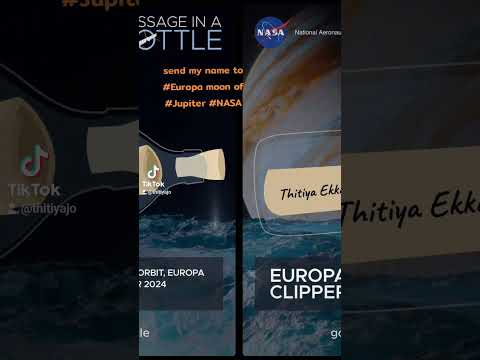 8 December 2023 Today , I send my name to #Europa. #Jupiter Message in a bottle by #NASA #space